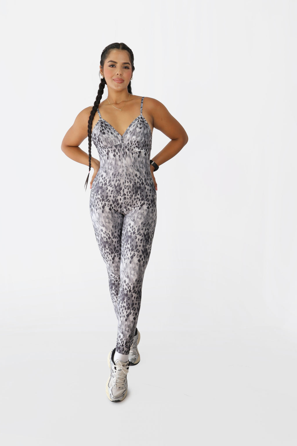 MIA ENTERIZO LARGO ESTAMPADO PRINT GRIS